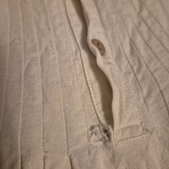 Ira Loves Mae White Linen Smock Dress Girls Size 8 - Picture 4 of 4